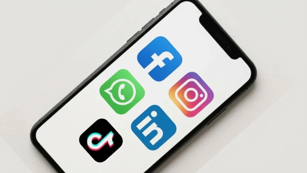 Aplicativos redes sociais smartphone Facebook Instagram WhatsApp
TikTol LinkedIn iniciantes