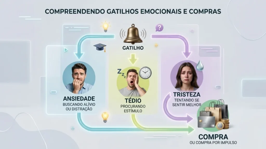 Gatilhos emocionais que levam a gastos por impulso