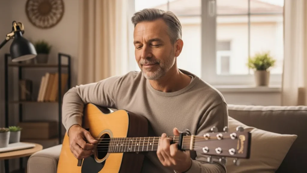 Pessoa praticando hobby relaxante para combater stress do trabalho e exaustão emocional