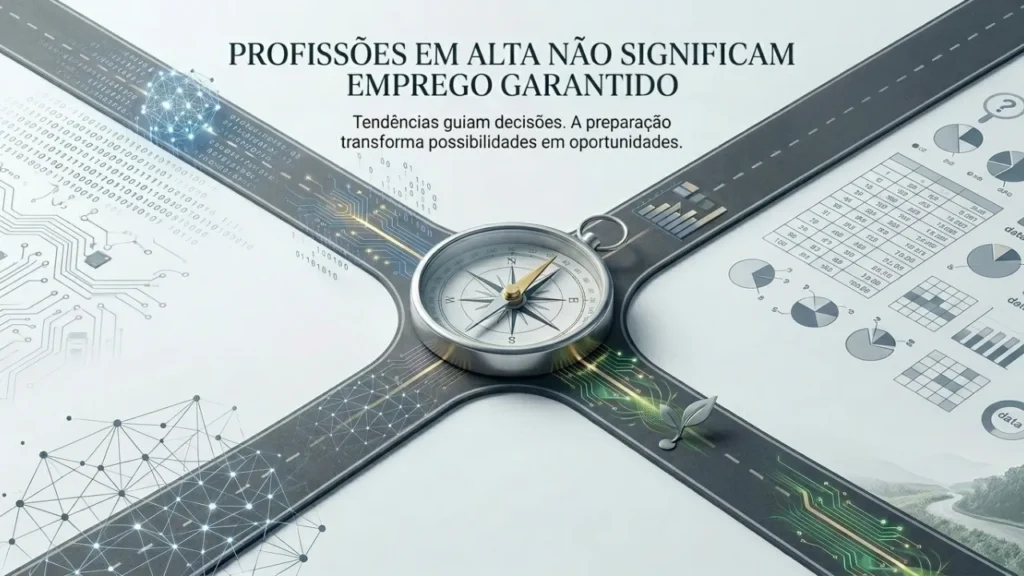 Tendência de mercado como direção, não garantia de emprego