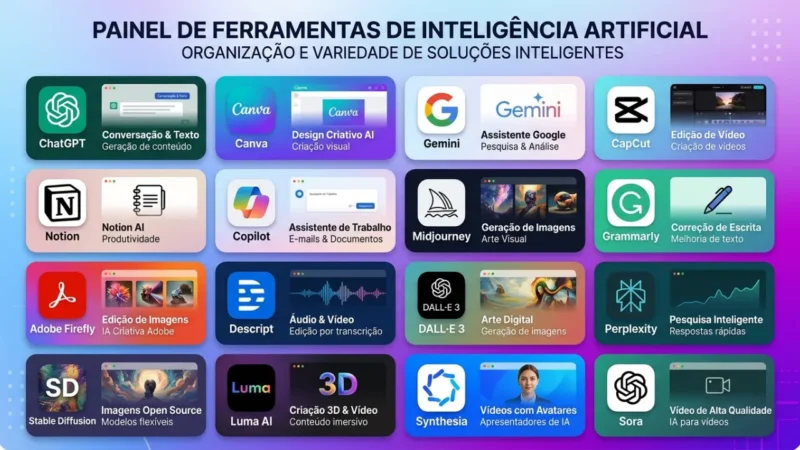 70 Ferramentas de IA para Trabalhar Melhor e Economizar Tempo