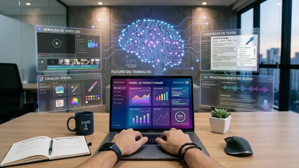 Ferramentas de inteligência artificial para aumentar produtividade profissional no trabalho